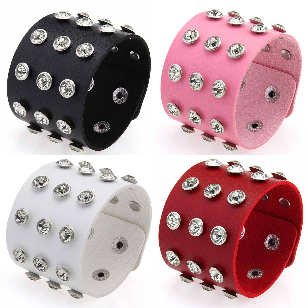 Punk Bracelet W Rhinestones