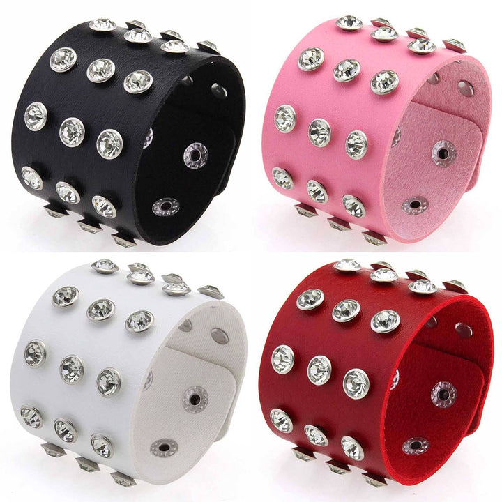 Punk Bracelet W Rhinestones