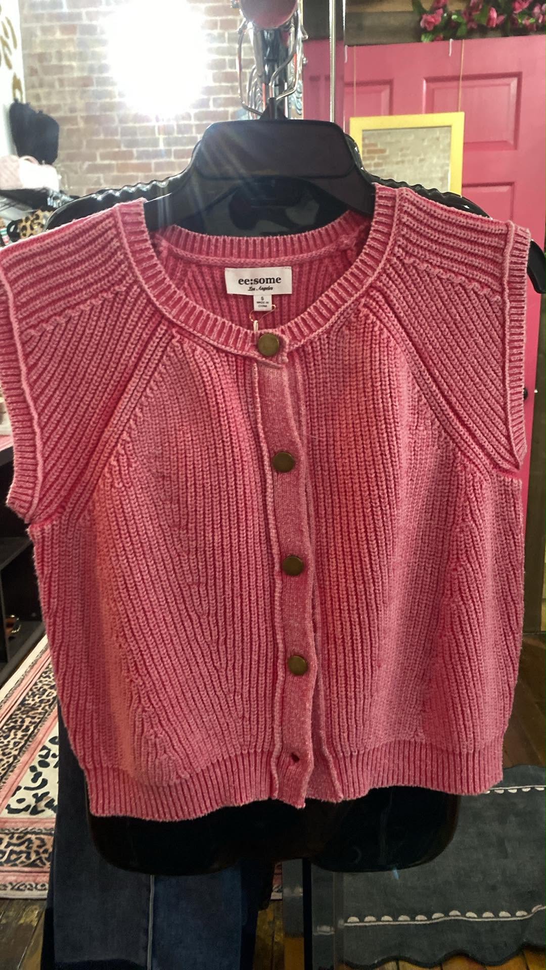Ribbed knit vest