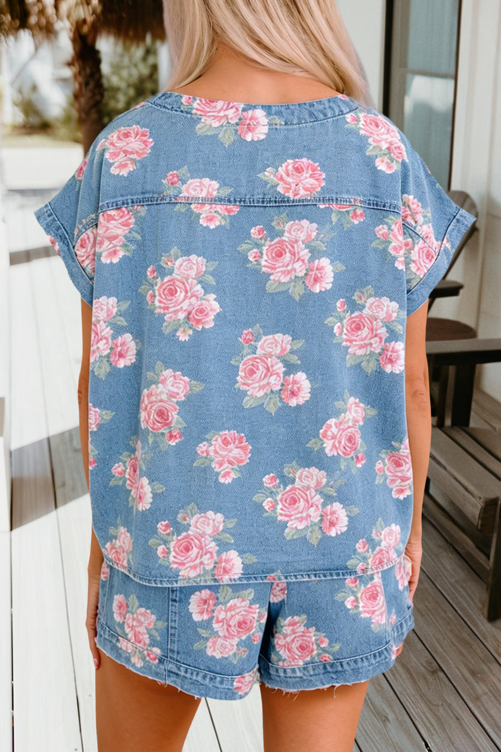 Floral Print denim set