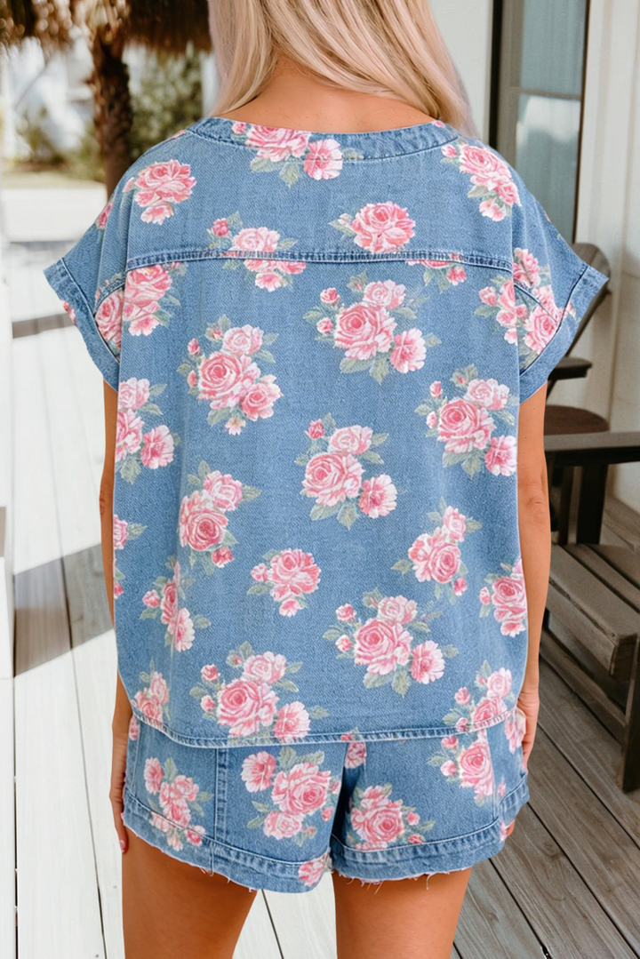 Floral Print denim set