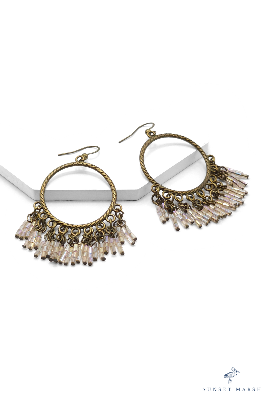 Groovy Glimmer - Brass Earrings