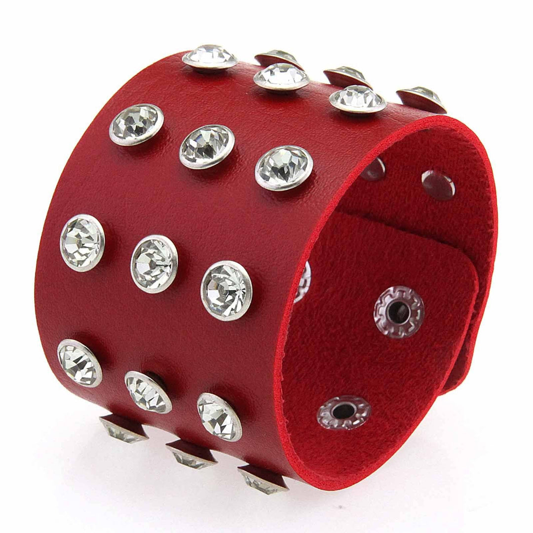Punk Bracelet W Rhinestones