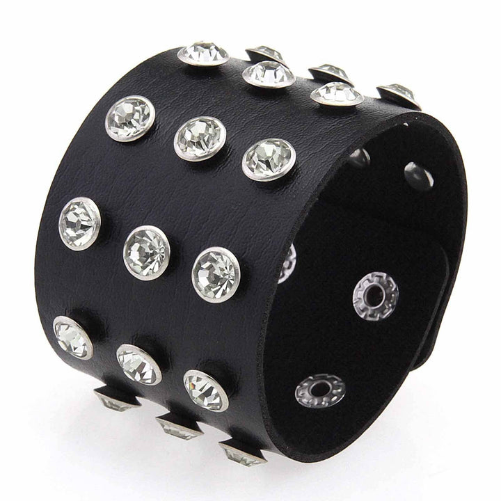 Punk Bracelet W Rhinestones