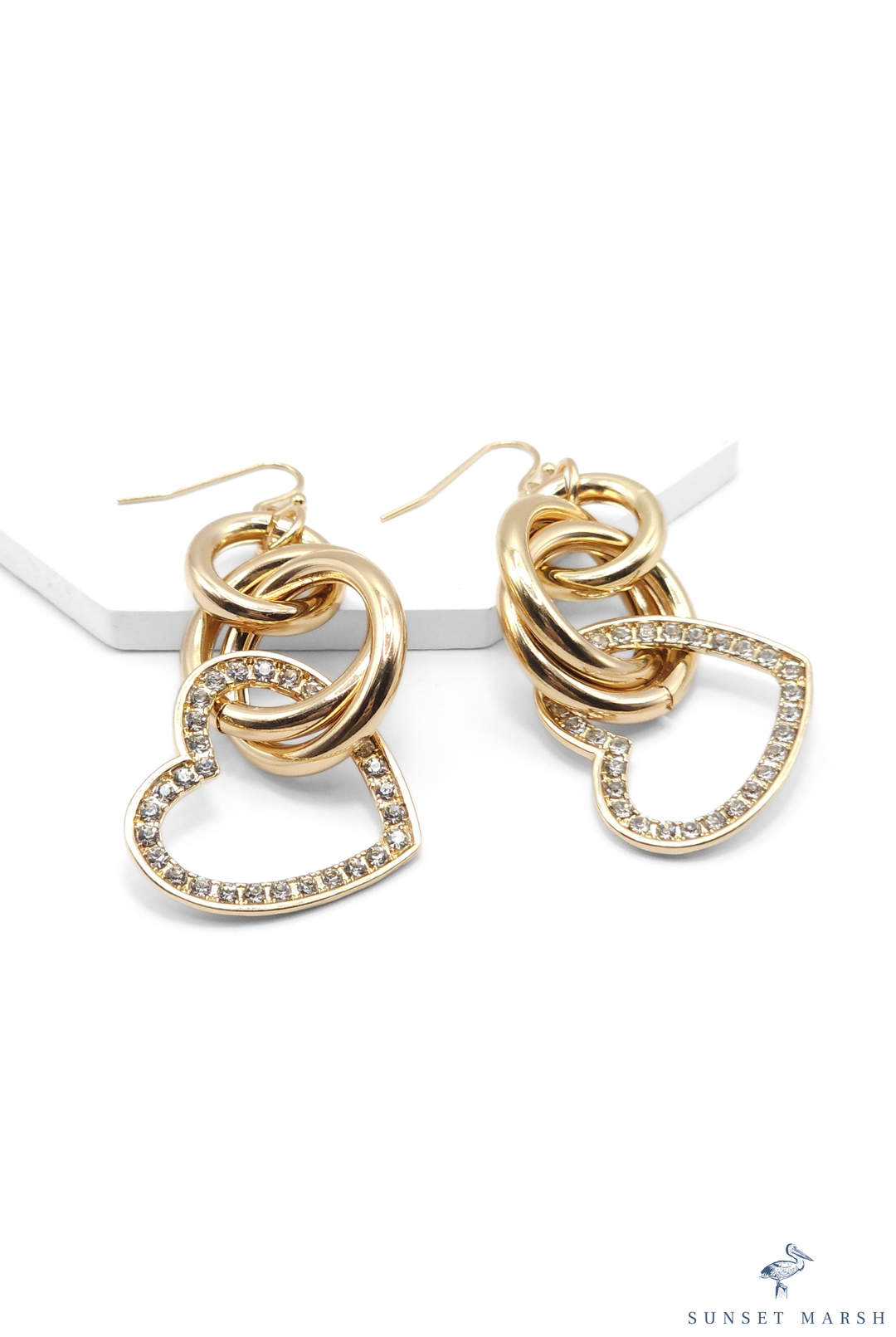 Paved Passion - Gold Earrings