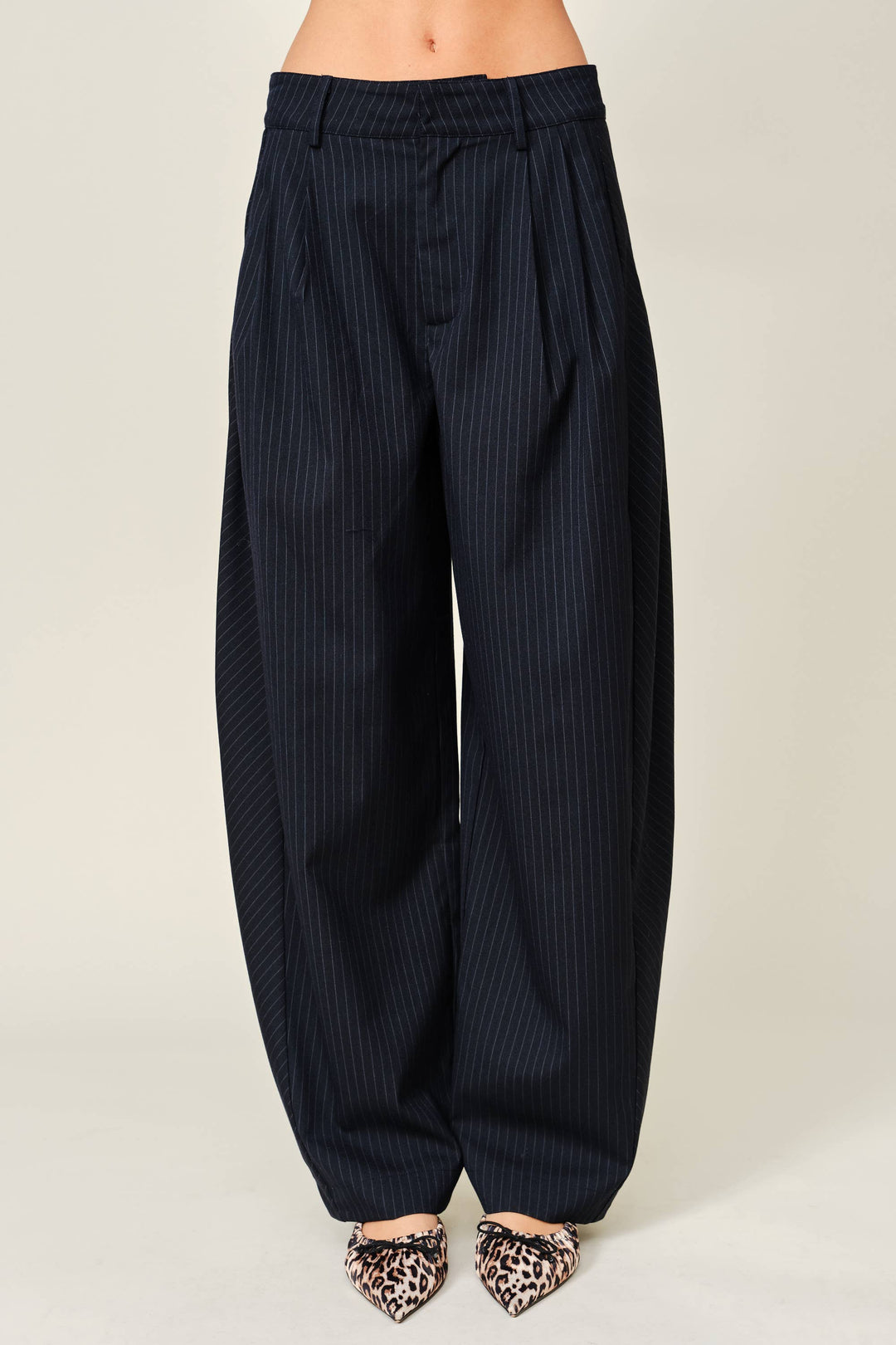 STRIPE CLASSIC BARREL PANTS
