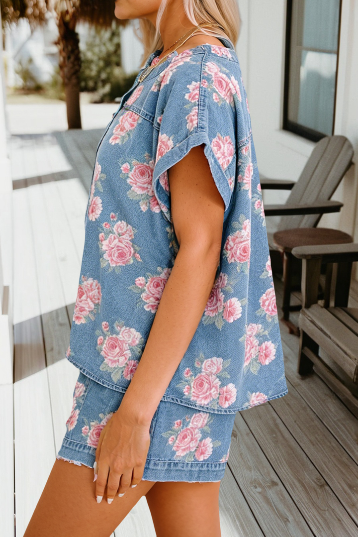 Floral Print denim set