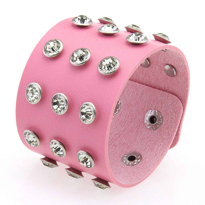 Punk Bracelet W Rhinestones