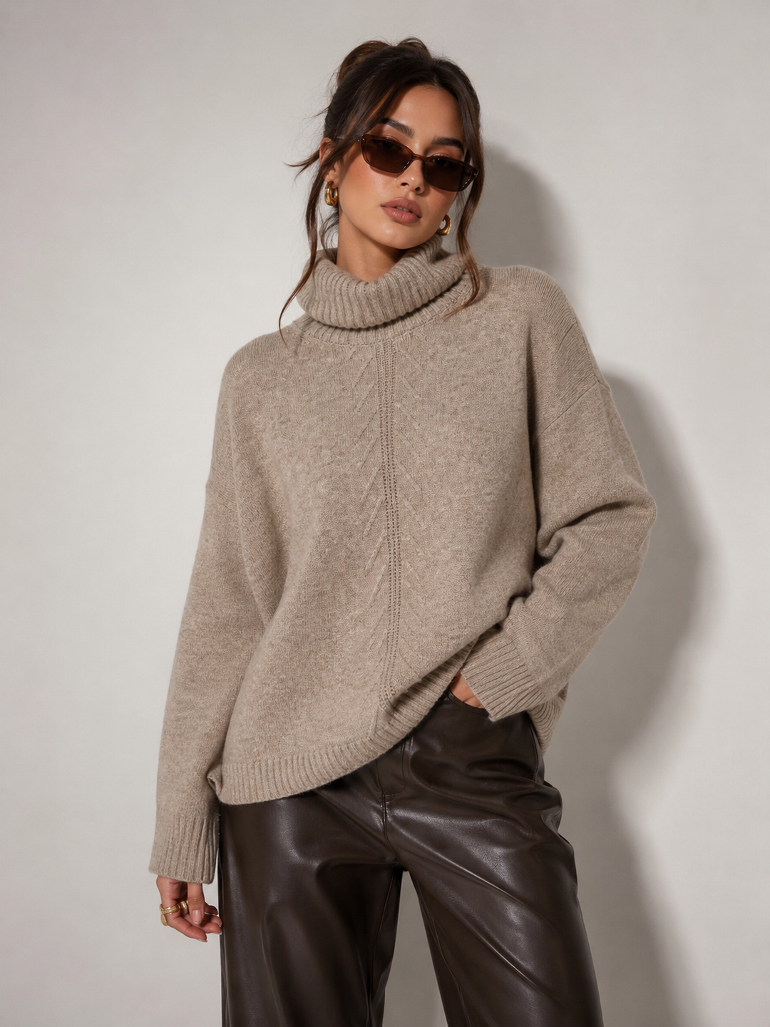 Oversized Turtleneck Sweater
