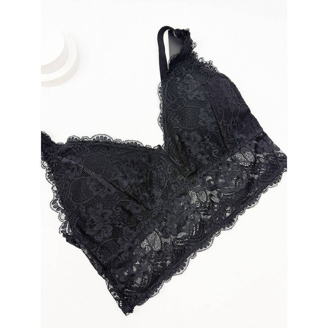 Floral Lace Bralette with Adjustable Straps
