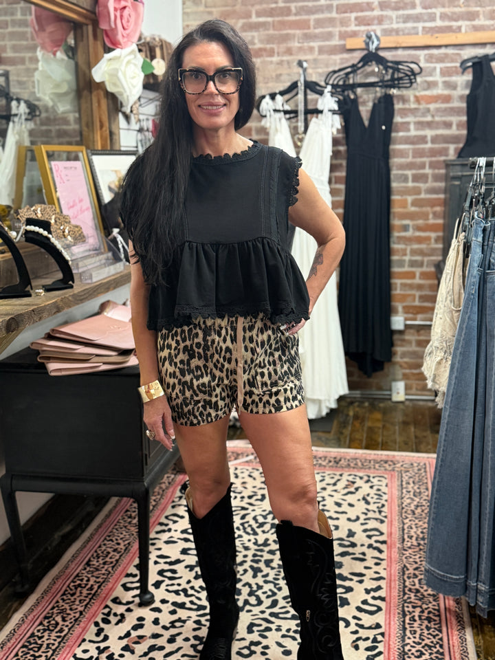 Crochet lace boxy tank