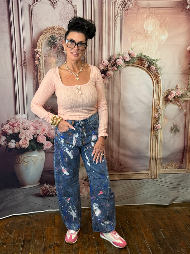 Paint splatter jeans
