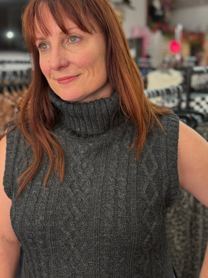 Charcoal turtleneck