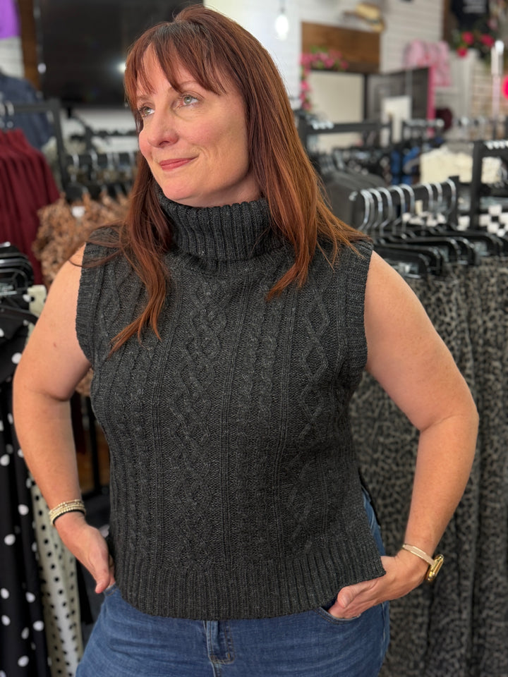 Charcoal turtleneck