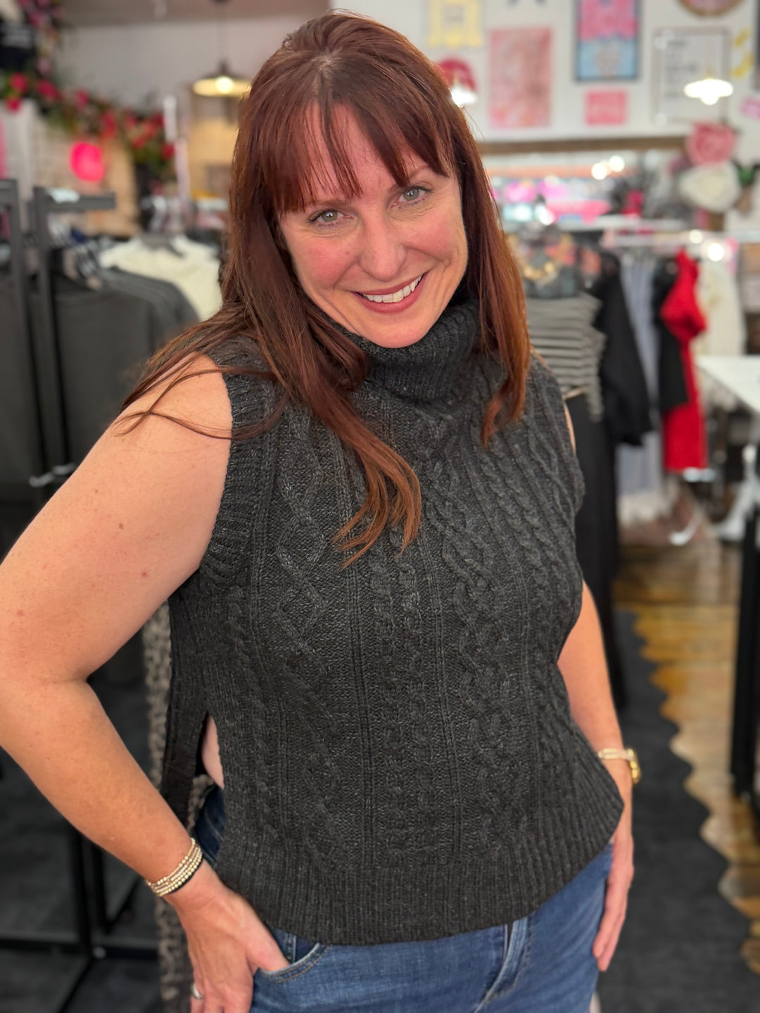 Charcoal turtleneck