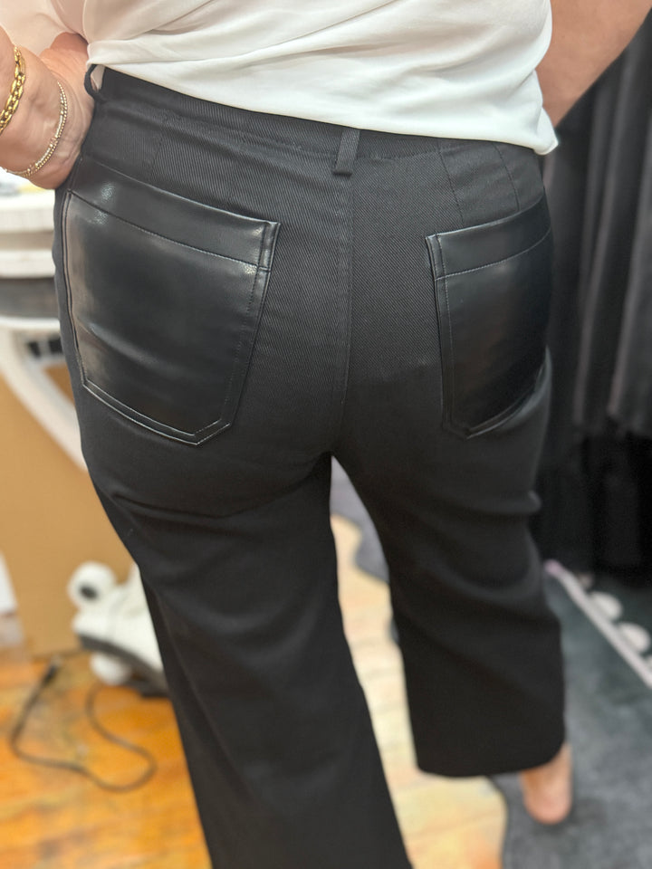 Pleather pocket pants