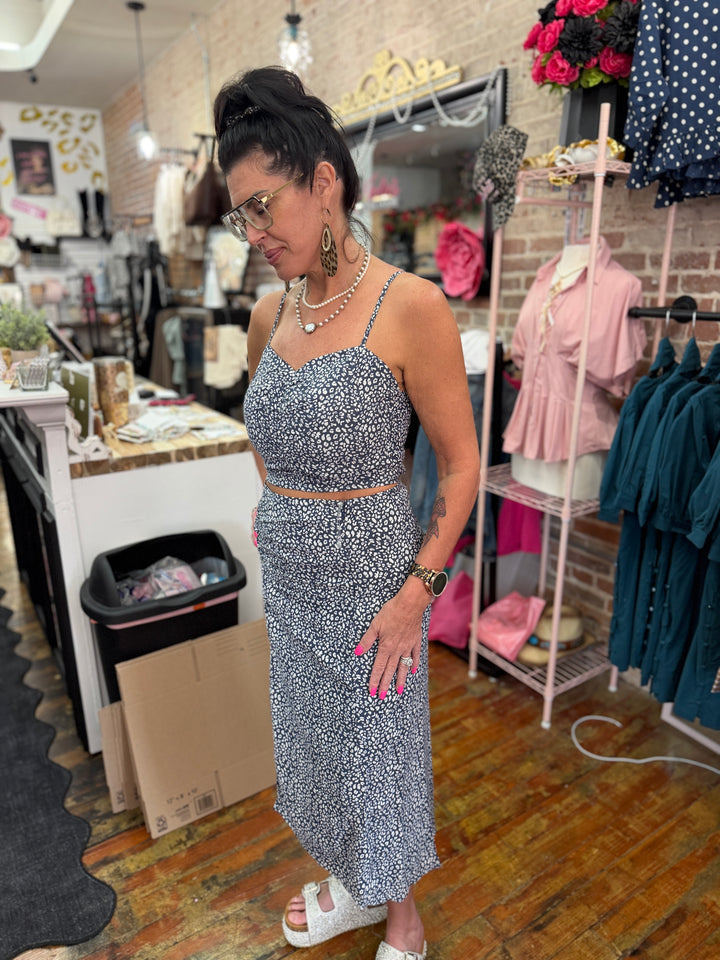 Blue leopard set