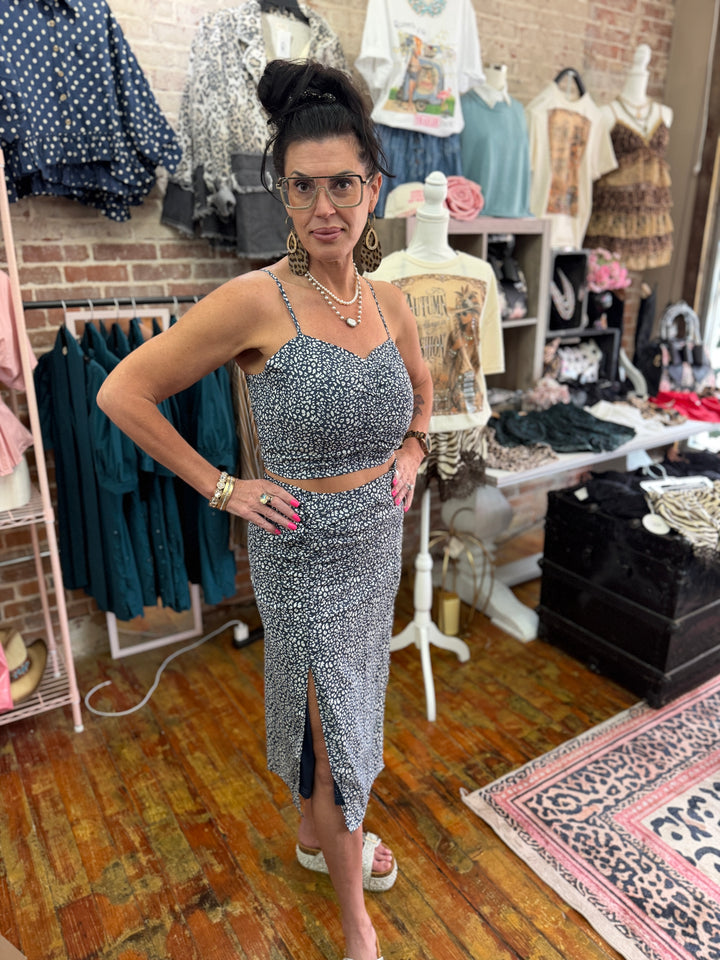 Blue leopard set
