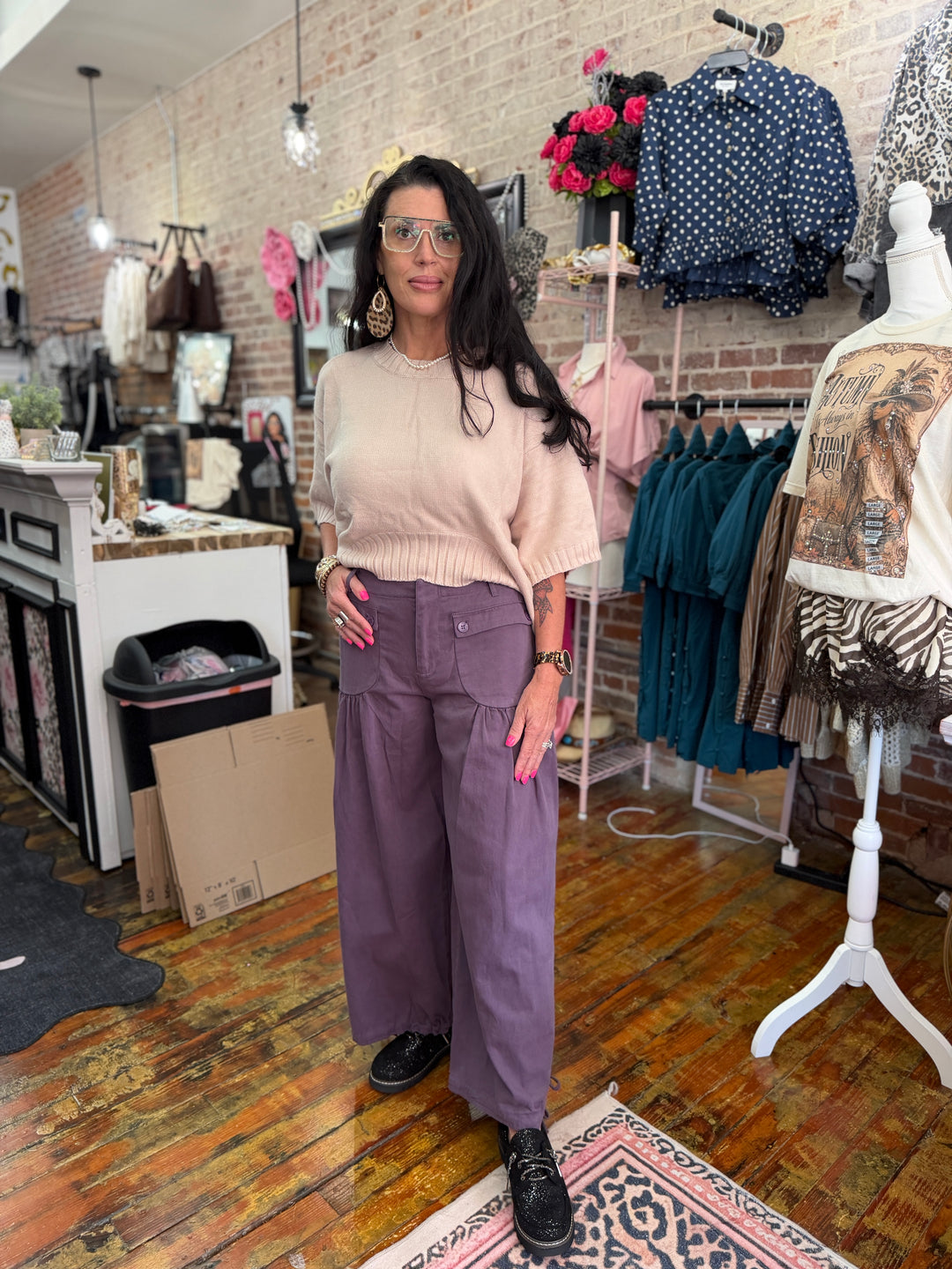 Plum pants