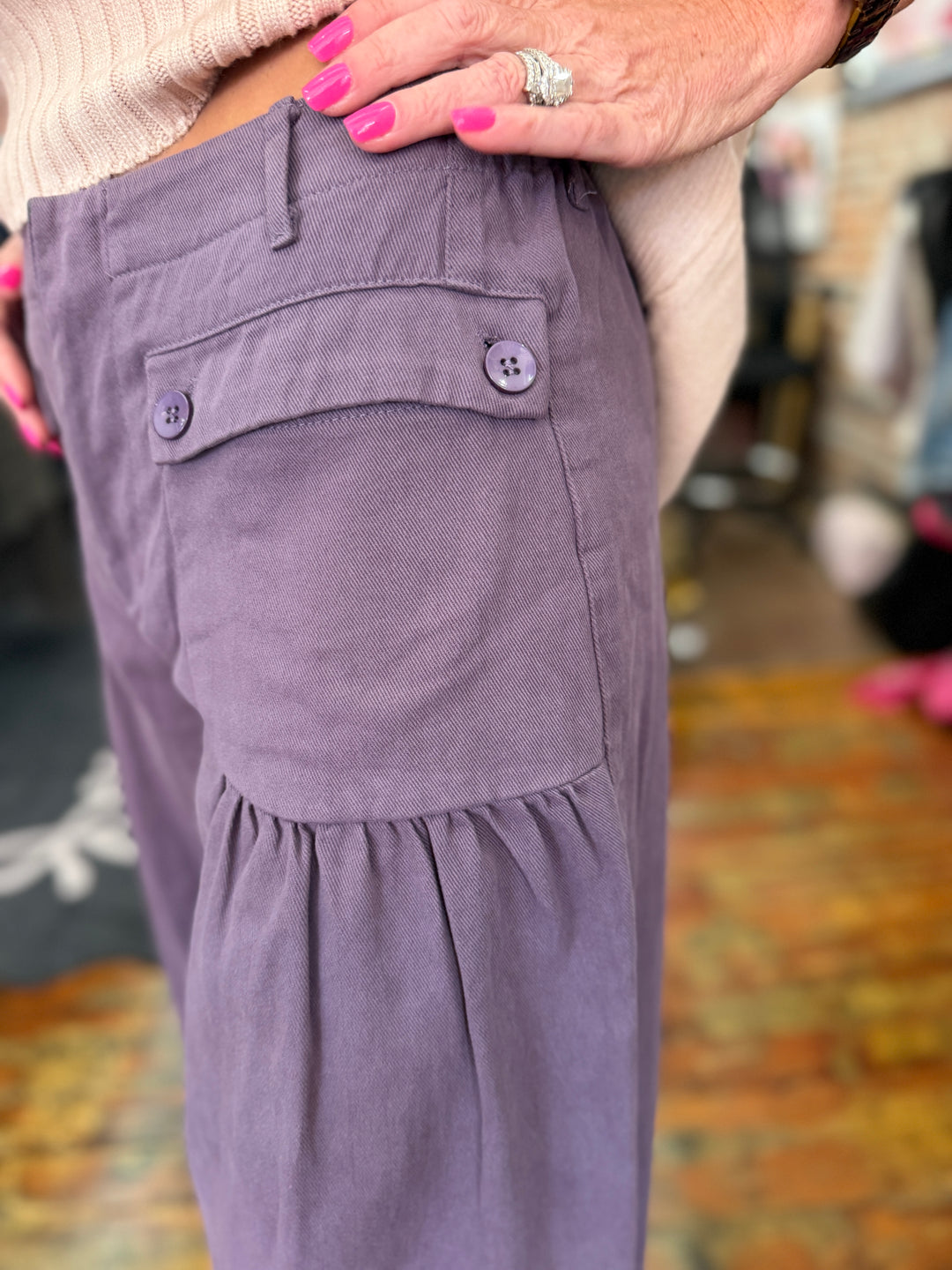 Plum pants
