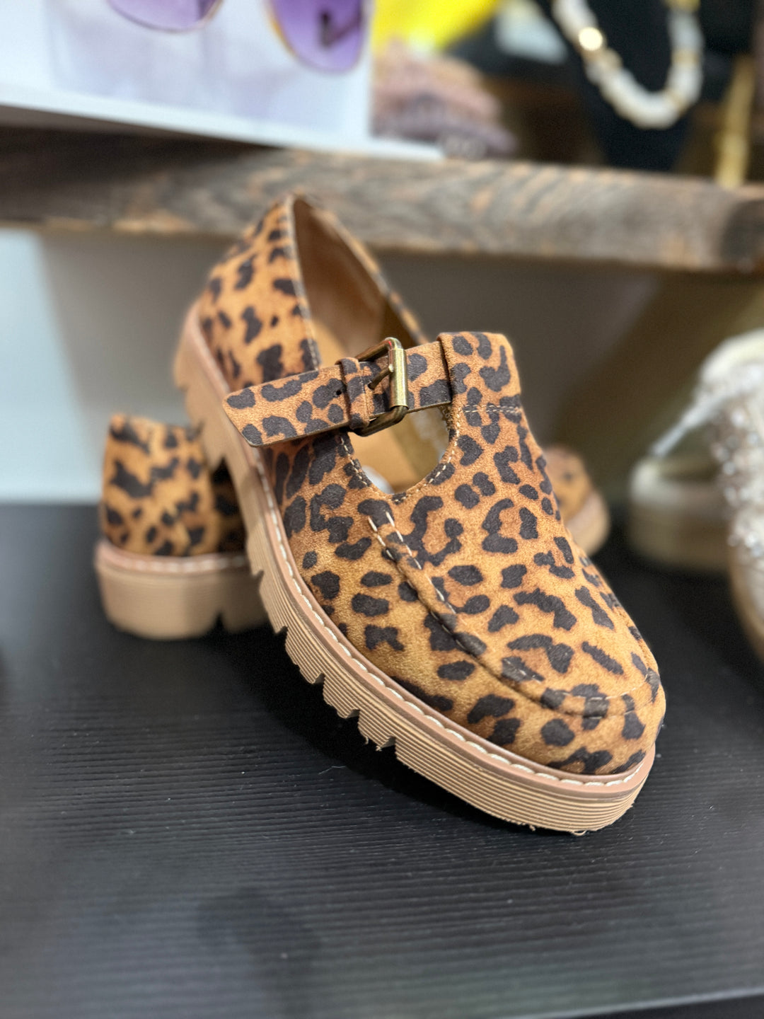 Leopard Mary Janes