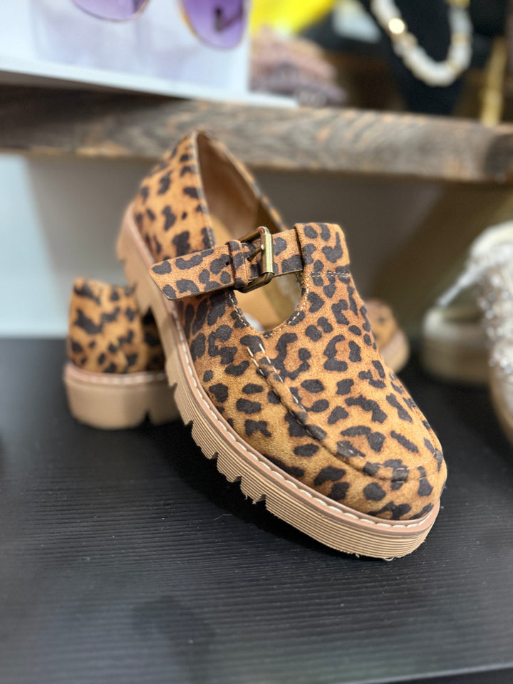 Leopard Mary Janes