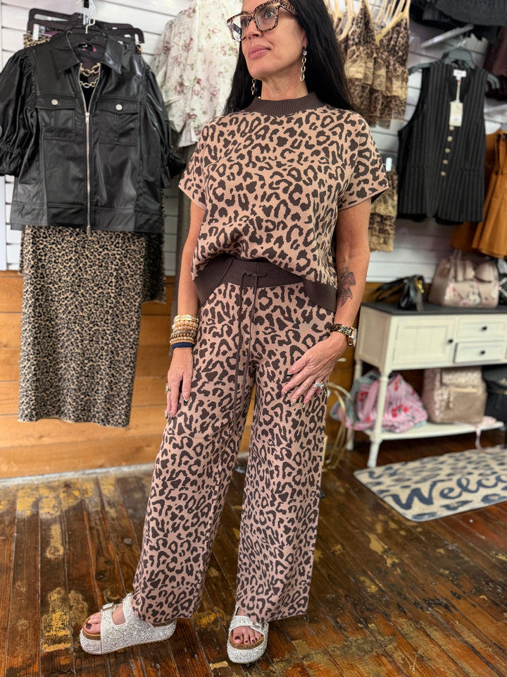 Leopard pant set