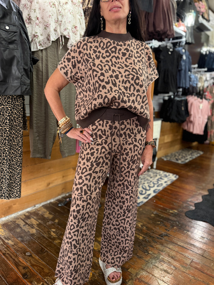 Leopard pant set
