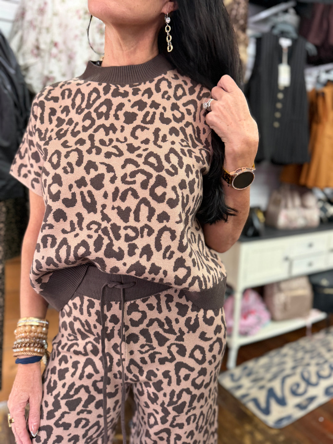Leopard pant set