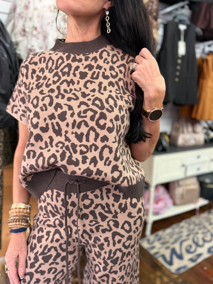 Leopard pant set