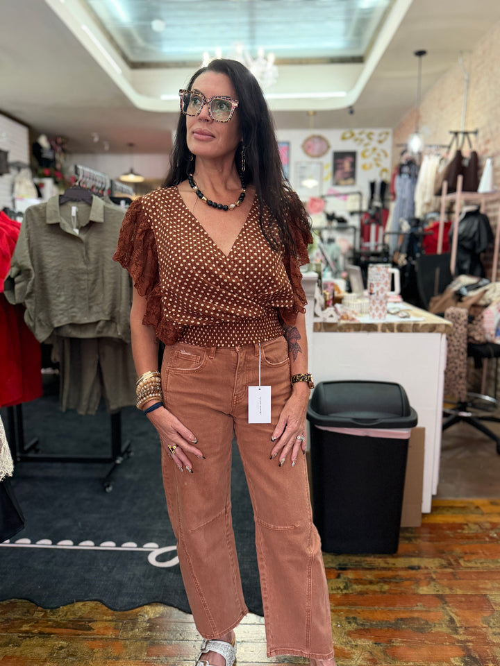 Polka Dot lace top