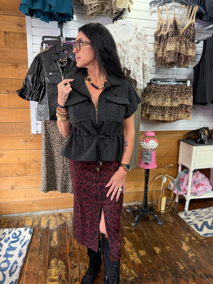 Collared zipper jacket