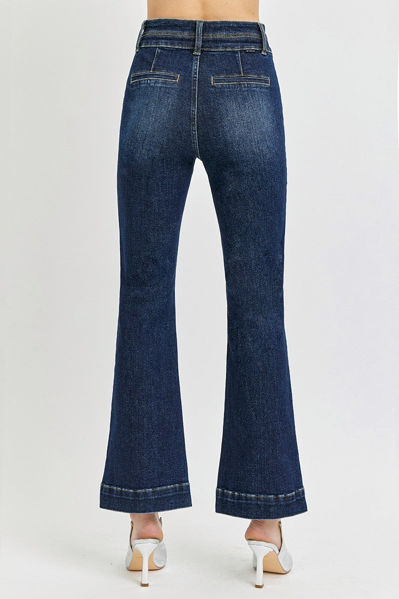 Dark Risen Front Pocket Bootcut Jeans