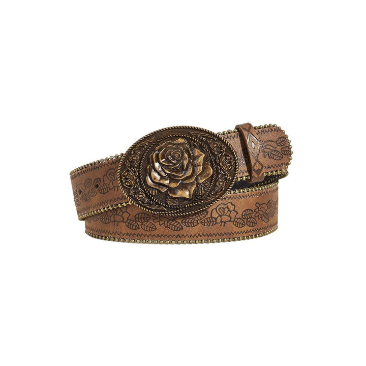 Western Rose Buckle Belt