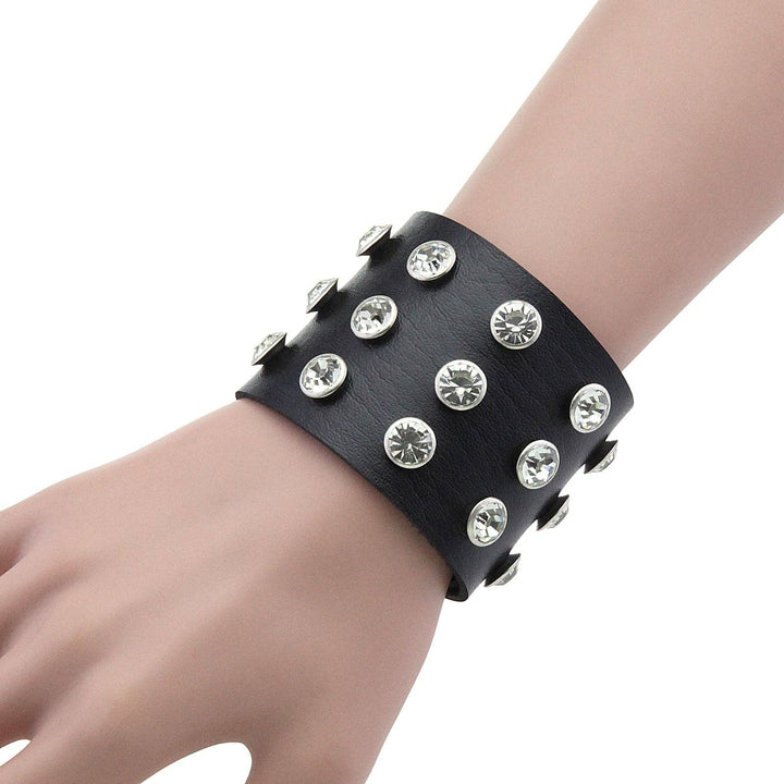 Punk Bracelet W Rhinestones