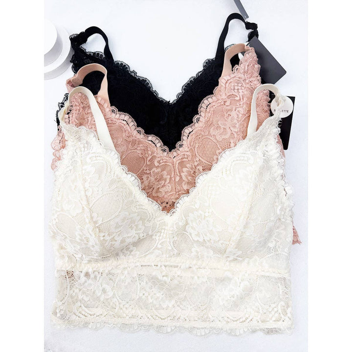 Floral Lace Bralette with Adjustable Straps