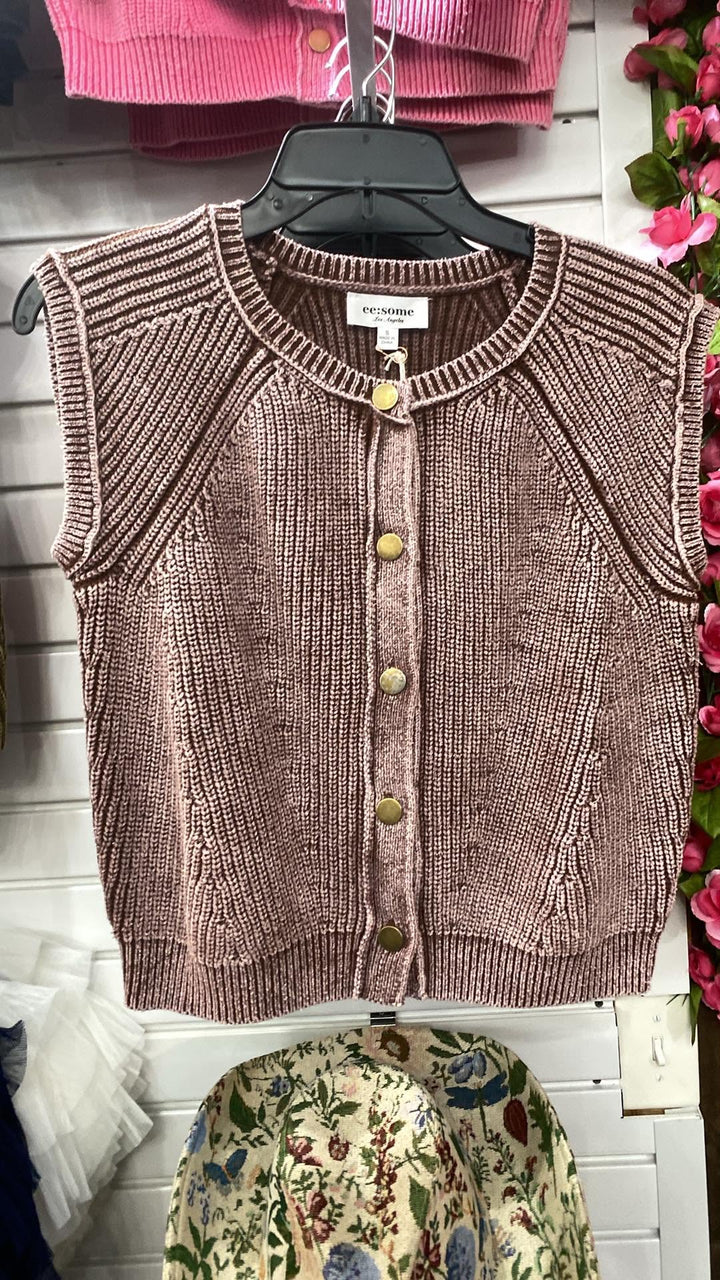 Ribbed knit vest