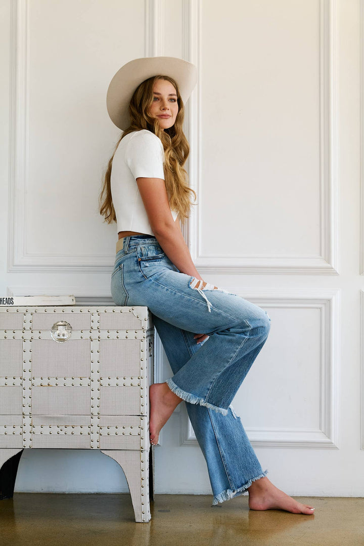 Jenna Hybrid HR Wide Leg Jeans