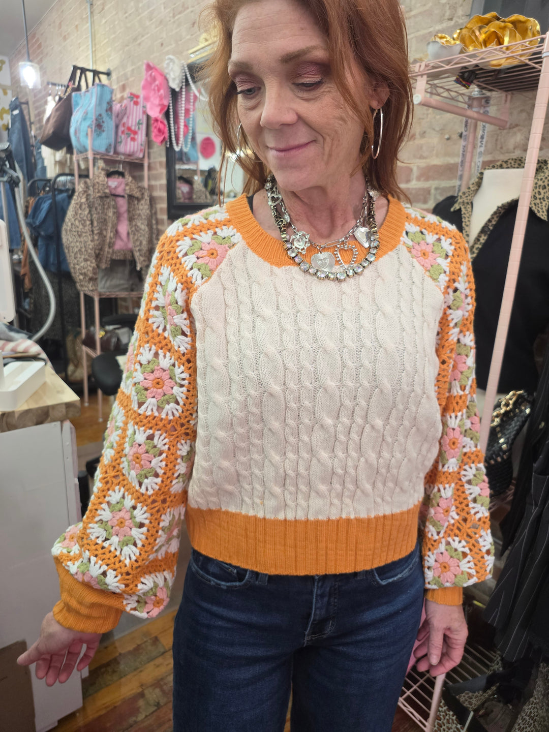 Orange cream crochet