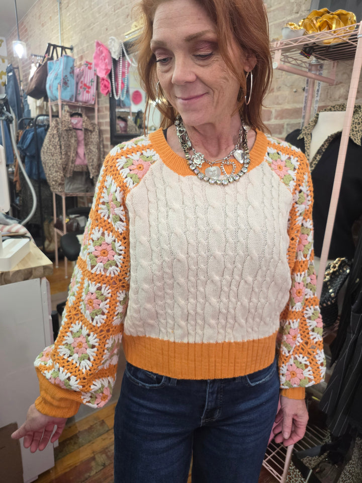 Orange cream crochet