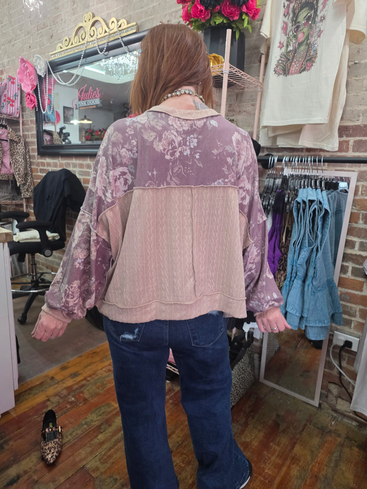Brown floral l/s