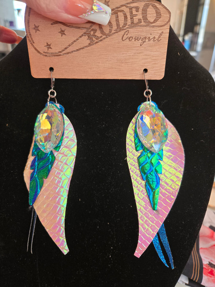 Feather earrings