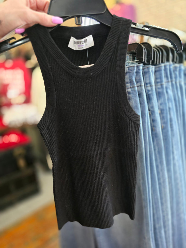 Ribbed Knit Sleeveless Top