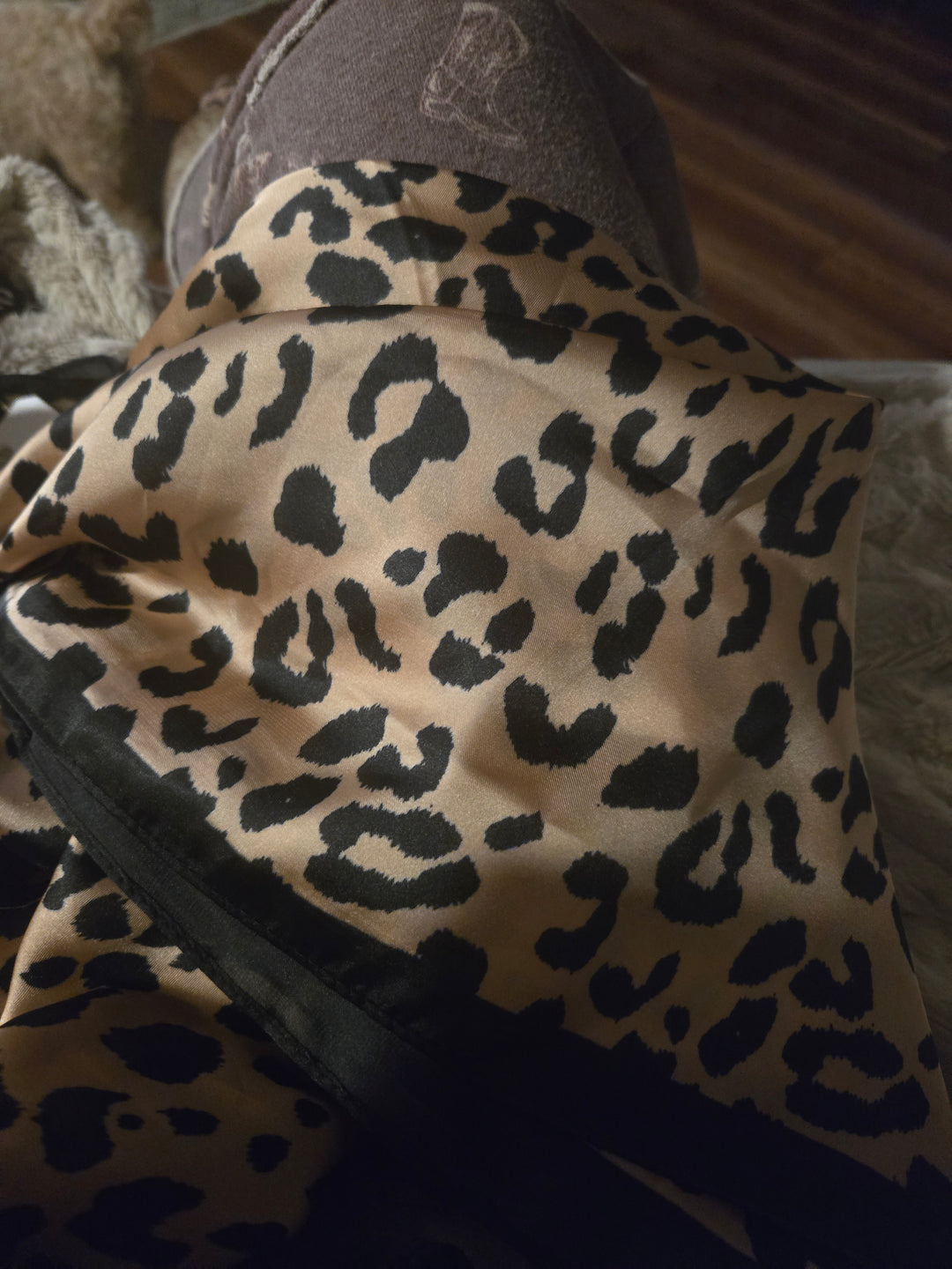 Leopard silk scarf