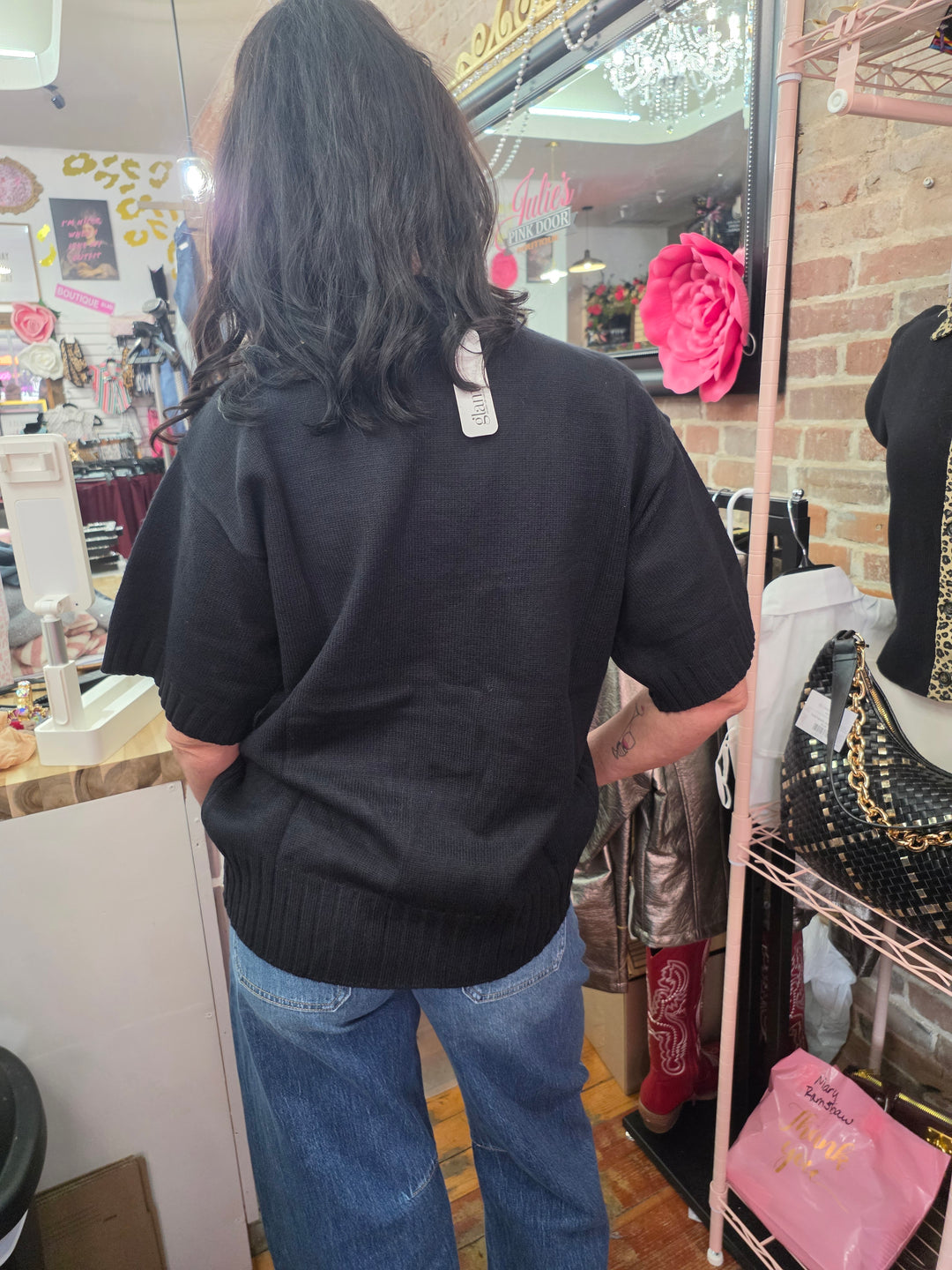 Asymmetric hem sweater