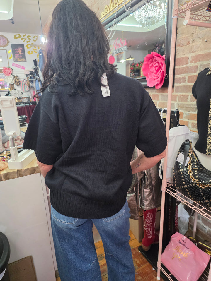 Asymmetric hem sweater