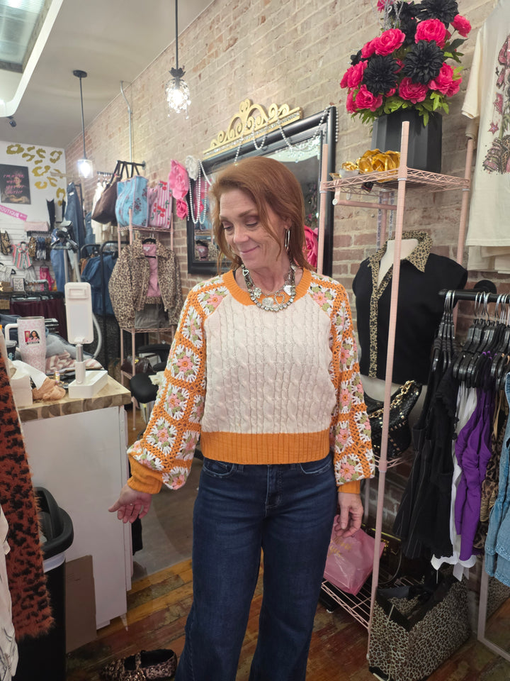 Orange cream crochet