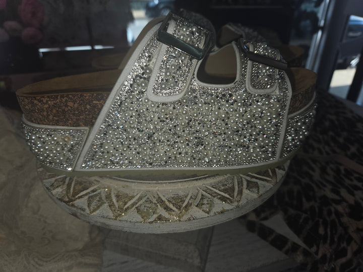 Pearl and rhinestone platforms
