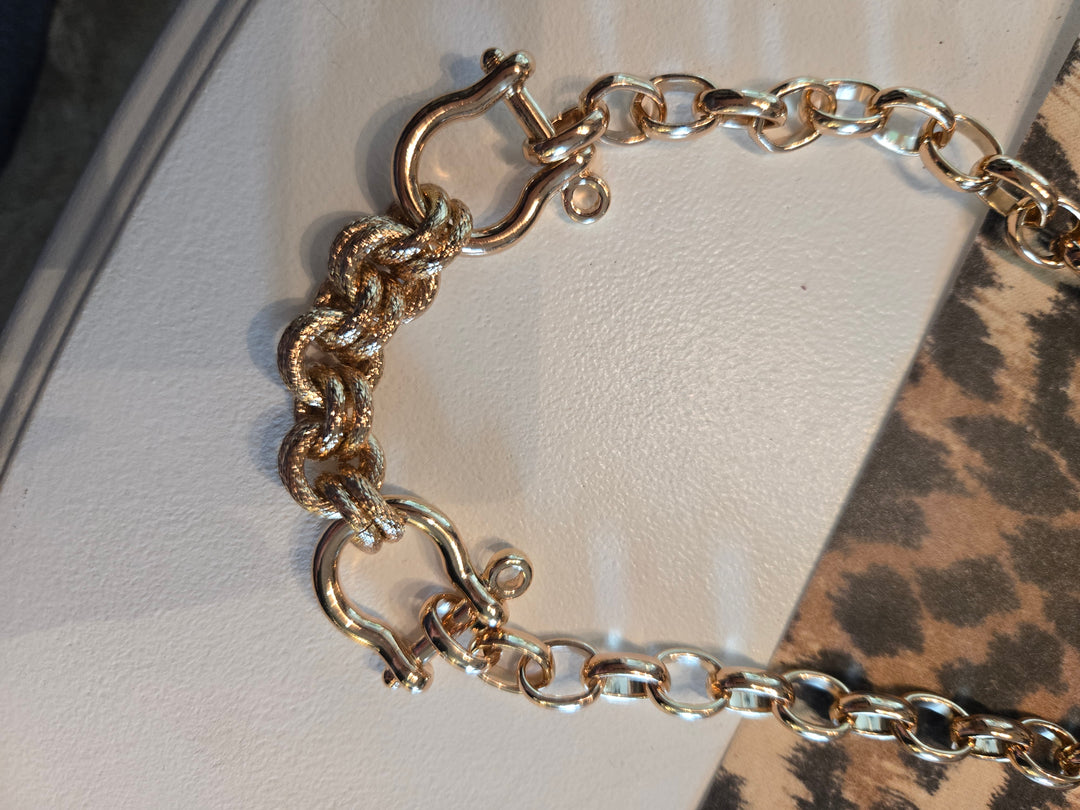 Large link gold chain