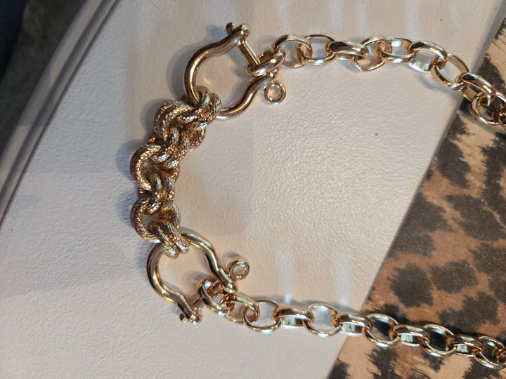 Large link gold chain